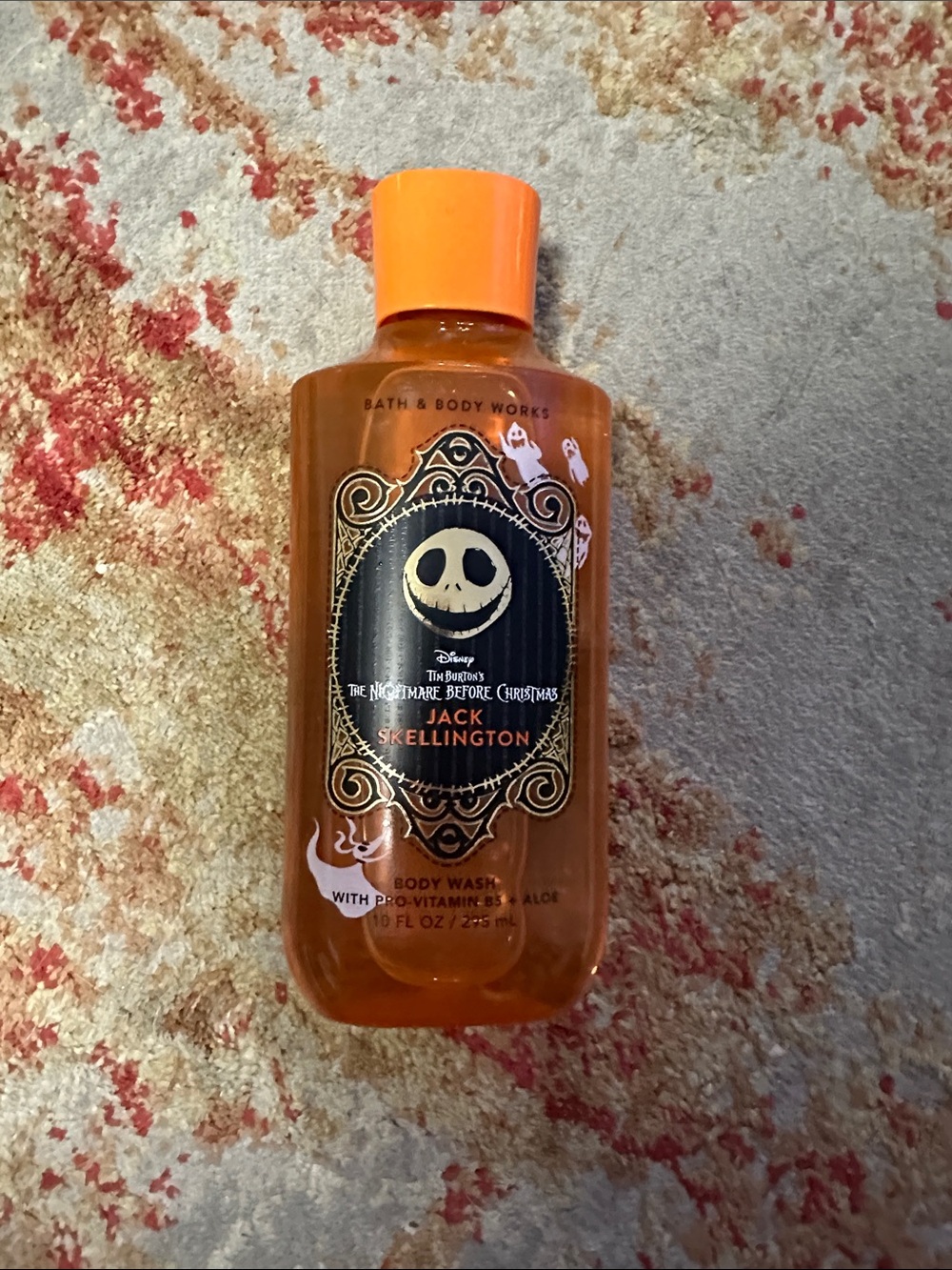Bath & Body Works Jack Skellington Orange Body Wash Bottle